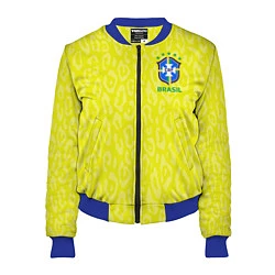 Бомбер женский Форма сборной Бразилии ЧМ 2022, цвет: 3D-синий