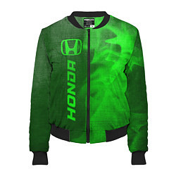 Бомбер женский Honda - green gradient по-вертикали, цвет: 3D-черный