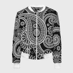 Бомбер женский Paisley, цвет: 3D-белый