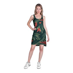 Туника женская Зеленые тропики, цвет: 3D-принт — фото 2