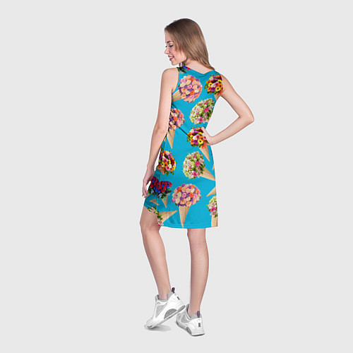 Женская туника Рожок цветов / 3D-принт – фото 4