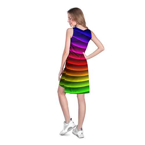 Женская туника Color line neon pattern Abstraction Summer 2023 / 3D-принт – фото 4