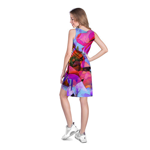Женская туника Красочный летний цветочный паттерн Summer color pa / 3D-принт – фото 4