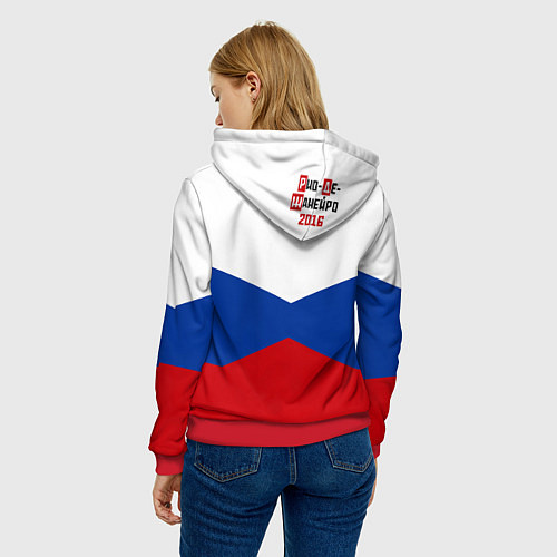 Женская толстовка Россия 2016 / 3D-Красный – фото 4