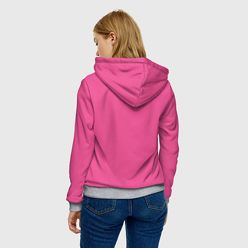Женская толстовка Pink / 3D-Меланж – фото 4