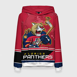 Толстовка-худи женская Florida Panthers, цвет: 3D-белый