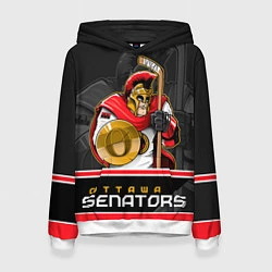Толстовка-худи женская Ottawa Senators, цвет: 3D-белый