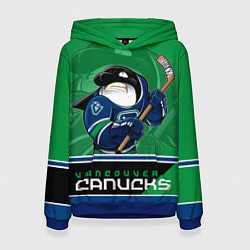 Толстовка-худи женская Vancouver Canucks, цвет: 3D-синий