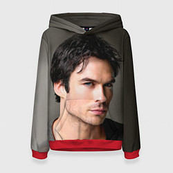 Толстовка-худи женская Ian Somerhalder, цвет: 3D-красный