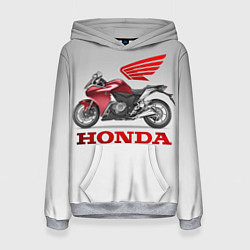 Толстовка-худи женская Honda 2, цвет: 3D-меланж