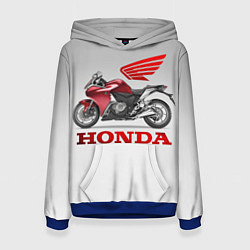 Толстовка-худи женская Honda 2, цвет: 3D-синий