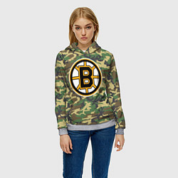 Толстовка-худи женская Bruins Camouflage, цвет: 3D-меланж — фото 2