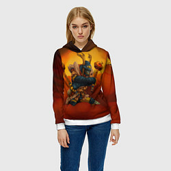 Толстовка-худи женская Шадоу Шаман, цвет: 3D-белый — фото 2