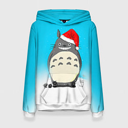 Женская толстовка Тоторо под снегом