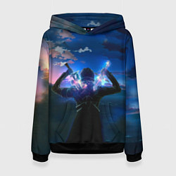 Толстовка-худи женская Мастера меча онлайн, цвет: 3D-черный