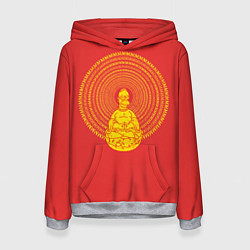 Толстовка-худи женская Гомер медитирует, цвет: 3D-меланж