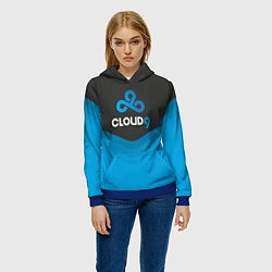 Толстовка-худи женская Cloud 9 Uniform, цвет: 3D-синий — фото 2