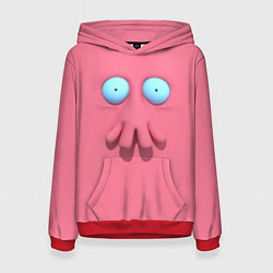 Толстовка-худи женская Доктор Зойдберг, цвет: 3D-красный