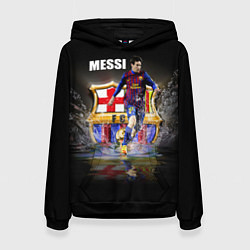 Толстовка-худи женская Messi FCB, цвет: 3D-черный