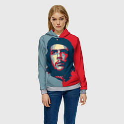 Толстовка-худи женская Che Guevara, цвет: 3D-меланж — фото 2