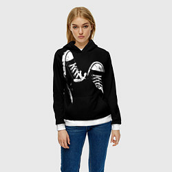 Толстовка-худи женская Кеды, цвет: 3D-белый — фото 2