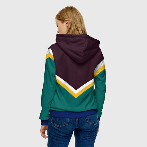 Женская толстовка NHL: Anaheim Ducks / 3D-Синий – фото 4