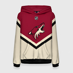 Толстовка-худи женская NHL: Arizona Coyotes, цвет: 3D-черный