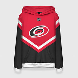 Толстовка-худи женская NHL: Carolina Hurricanes, цвет: 3D-белый