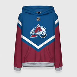 Толстовка-худи женская NHL: Colorado Avalanche, цвет: 3D-меланж