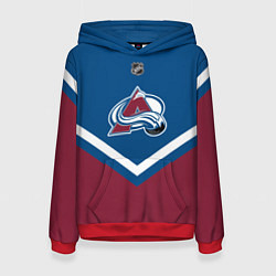 Толстовка-худи женская NHL: Colorado Avalanche, цвет: 3D-красный