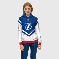 Толстовка-худи женская NHL: Tampa Bay Lightning, цвет: 3D-красный — фото 2