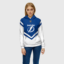 Толстовка-худи женская NHL: Tampa Bay Lightning, цвет: 3D-белый — фото 2