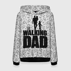 Толстовка-худи женская Walking Dad, цвет: 3D-черный