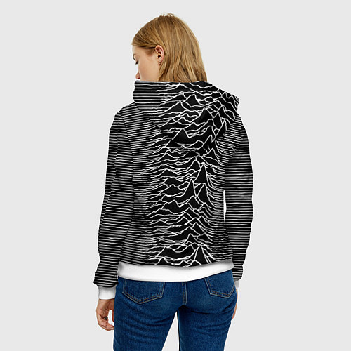 Женская толстовка Joy Division: Unknown Pleasures / 3D-Белый – фото 4