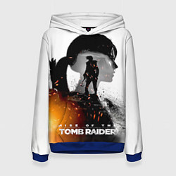 Толстовка-худи женская Rise of the Tomb Raider 1, цвет: 3D-синий
