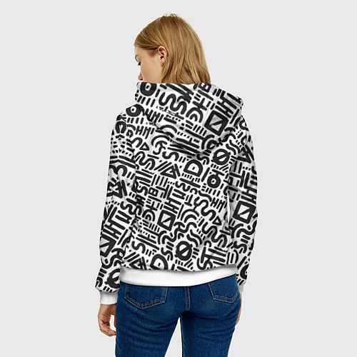 Женская толстовка Afro / 3D-Белый – фото 4