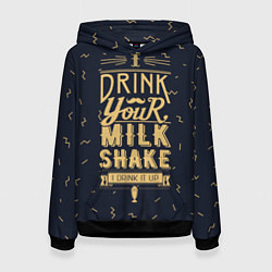Толстовка-худи женская Milk Shake, цвет: 3D-черный
