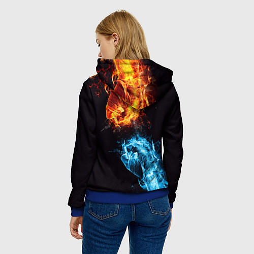 Женская толстовка Boxing Russia / 3D-Синий – фото 4