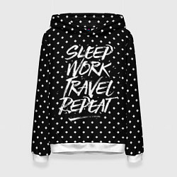 Женская толстовка Sleep Work Travel Repeat