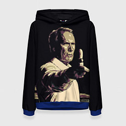 Толстовка-худи женская Гран Торино, цвет: 3D-синий