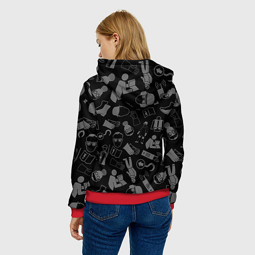 Женская толстовка Технику безопасности я знаю / 3D-Красный – фото 4