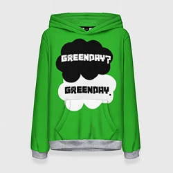 Толстовка-худи женская Green Day Clouds, цвет: 3D-меланж