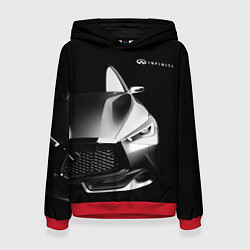 Толстовка-худи женская Infiniti Sport, цвет: 3D-красный