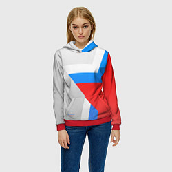 Толстовка-худи женская Звезда России, цвет: 3D-красный — фото 2