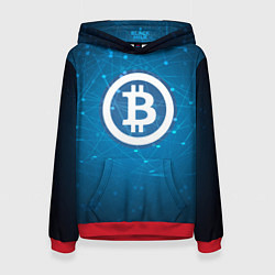 Женская толстовка Bitcoin Blue