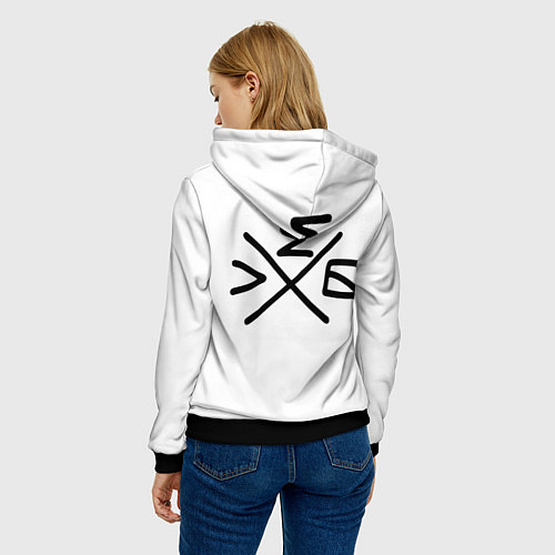 Женская толстовка Хлеб: символ / 3D-Черный – фото 4