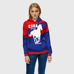 Толстовка-худи женская CSKA est. 1911, цвет: 3D-красный — фото 2