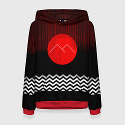 Толстовка-худи женская Twin Peaks Sun, цвет: 3D-красный