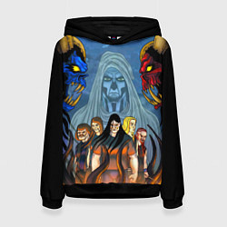 Толстовка-худи женская Dethklok: Heroes, цвет: 3D-черный