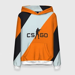 Толстовка-худи женская CS:GO Asiimov Lines, цвет: 3D-белый